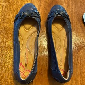 Comfortiva blue flats